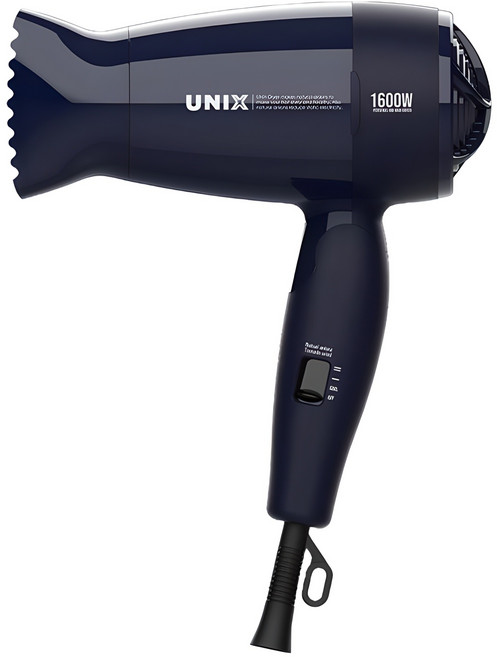 유닉스 이온 접이식 드라이어 1600W, UN-A1006N, 네이비