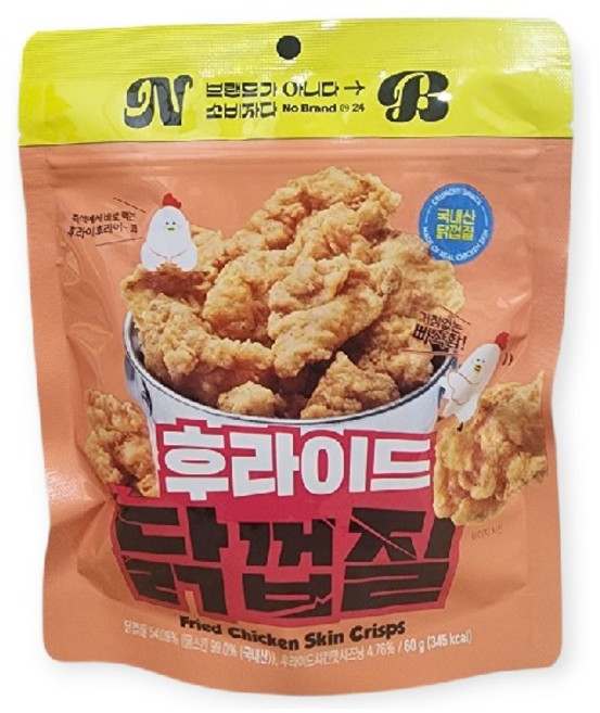 노브랜드 후라이드 닭껍질, 1개, 60g