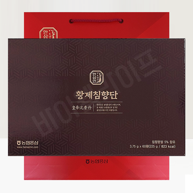 한삼인 황제침향단 3.75g 60환 (쇼핑백포함), 1박스