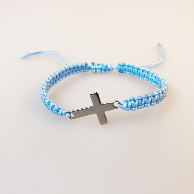 프레이하우스 핸드메이드 십자가 기독교 천주교 교회 부활절 성탄절 커플 패션 팔찌