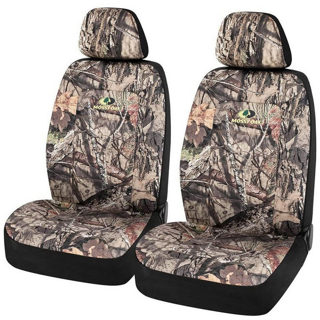 Mossy Oak 카모 시트 커버 로우 백 - 면 트윌로 제작 에어백 호환 대부분의 버킷 시트에 범용 핏 - 공식 라이선스 제품, 면 트윌 로우 백, 1개