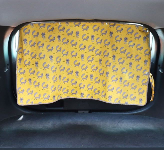 해피코튼 앞뒤 유리용 암막 햇빛가리개, 1개, 여우