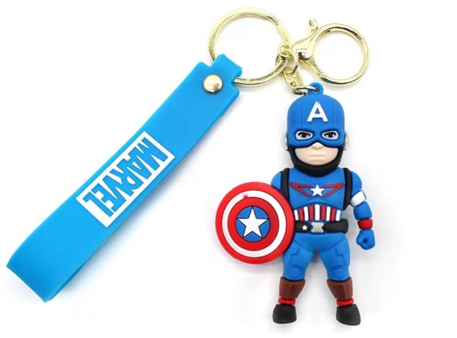 조하네샵 어벤져스 키링 25종 마블 스파이더맨 아이언맨 캡틴 가방고리 캐릭터 악세사리 열쇠고리 에어팟 키홀더, 캡틴아메리카 D, 1개, 혼합색상