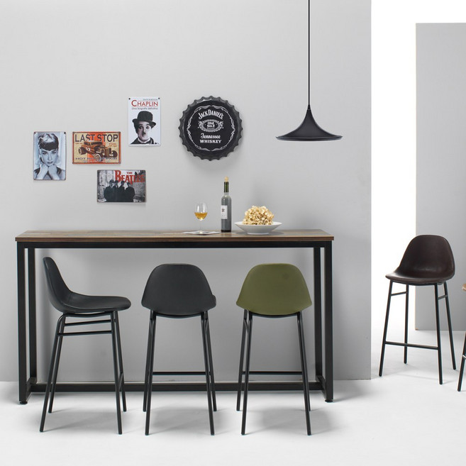 하이터 1500바테이블 높은 아일랜드 테이블, 블랙월넛