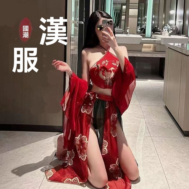 古風漢服女士肚兜 繫帶成人古代紅肚兜 護胃宮廷刺繡【ZH】 ()