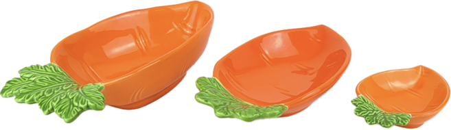 필하이 일본산 야채 모양 접시 그릇 (배추 당근 옥수수), 당근 중, 1개