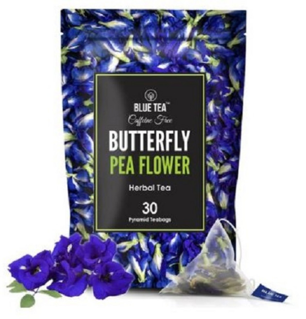블루티 - 버터플라이피 꽃 티백 - 식물성 | 슈퍼 항산화 | 아파라히타, 1개