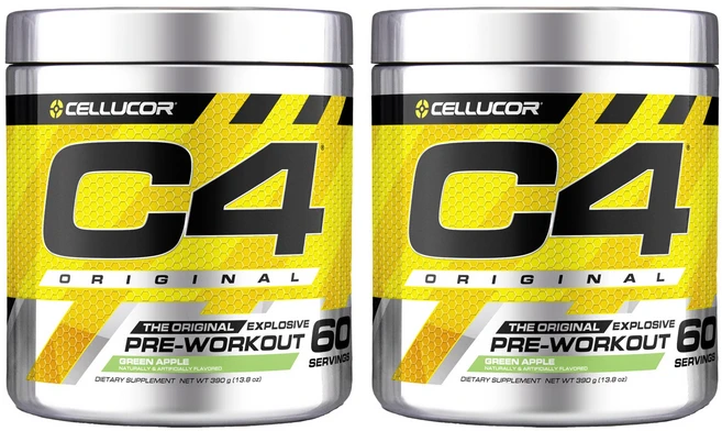 셀루코어 C4 오리지널 프리-워크아웃 그린 애플 맛, 390g, 2개 - 쿠팡