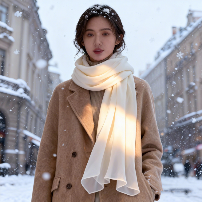 100% 퓨어 울 머플러 여자 니트 머플러