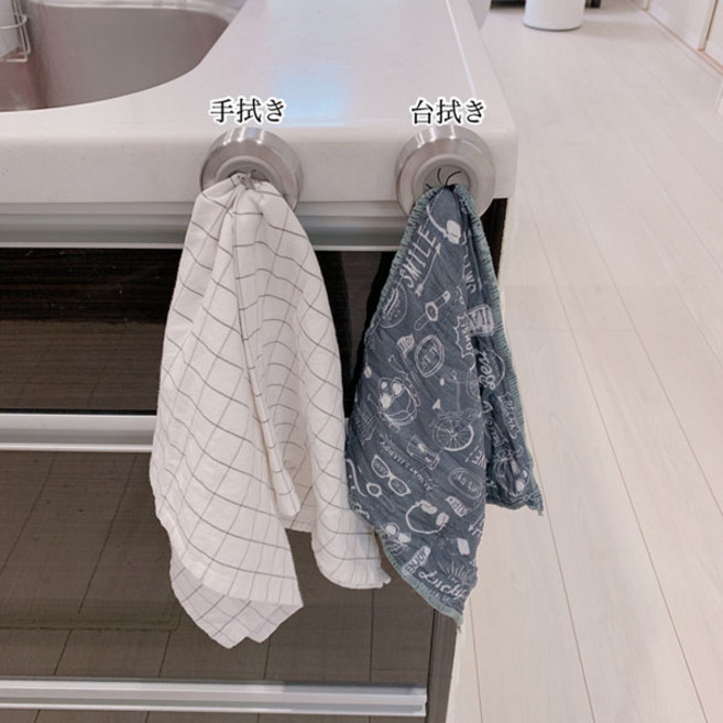 덜튼 빈티지 타올걸이 접착식 수건걸이 무타공 샤워타올걸이 키친 욕실 원형 사각형 일본직수입, 1개