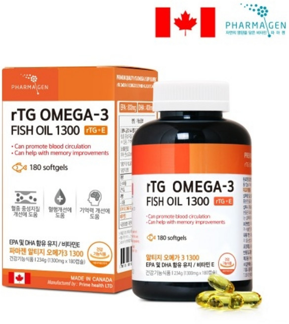 알티지 오메가-3 비타민E rTG OMEGA-3 VITAMIN E 소형어류 엔초비 멸치 저온추출 분자 증류 성인 남성 여성 직장인 주부 어르신 노인, 180회분, 4개