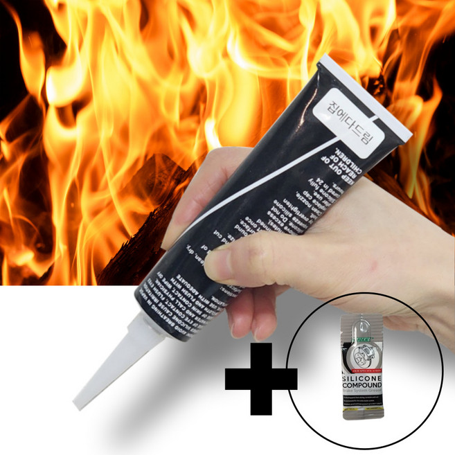 내열 실리콘 보일러 튜브형 열에 강한 블랙 검정 고온 가스켓 실란트 접착, 1개