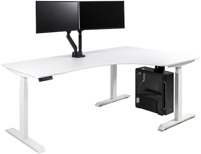 루나랩 L자 ㄱ자 트리플모터 전동 높이조절 높낮이조절 책상, 화이트 L자 좌측, 화이트 (트리플 모터), 2000mm