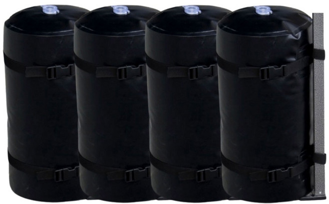 위너리스 PVC 천막 고정주머니 물주머니 텐트 파라솔 고정팩 대형 4p, 블랙