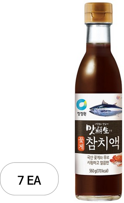 청정원 맛선생 꽃게 참치액, 560g, 7개