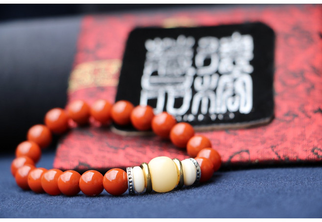 四川涼山南紅瑪瑙 8mm圓珠串珠 手鏈