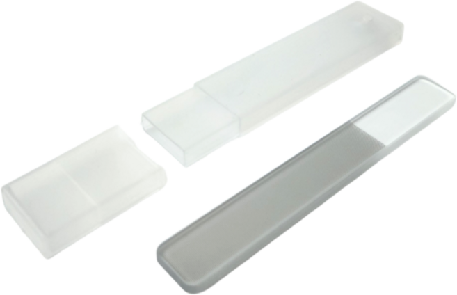 글라스 네일 파일 5p 유리 손톱 샤이너, 5개, 투명