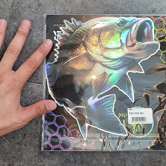 즐낚 피싱스티커 배스 물고기 프리즘 대형사이즈, 1개, 배스 스티커 (대형)