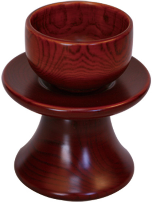 우성공예 물푸레 원목제기 술잔.잔대 1벌, 1개