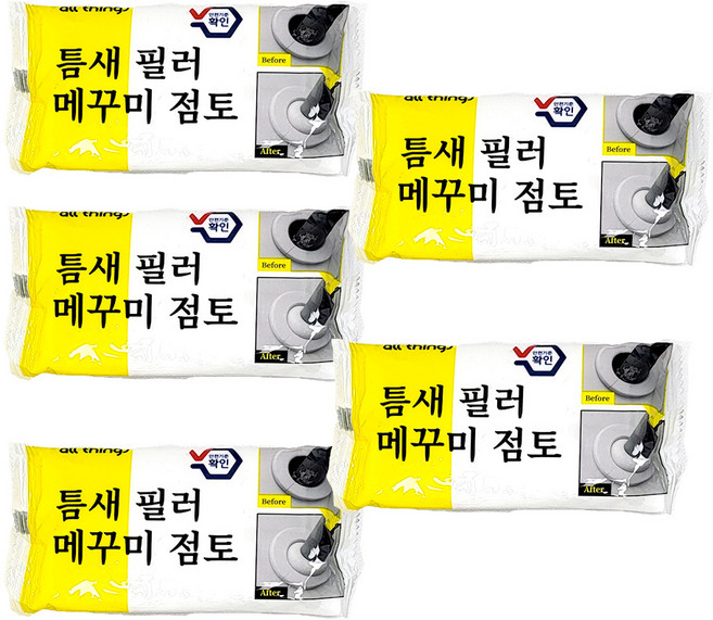 [2세대 업그레이드] 방수까지 가능한 얼띵스 틈새 필러 메꾸미 점토 (헤라포함), 5개