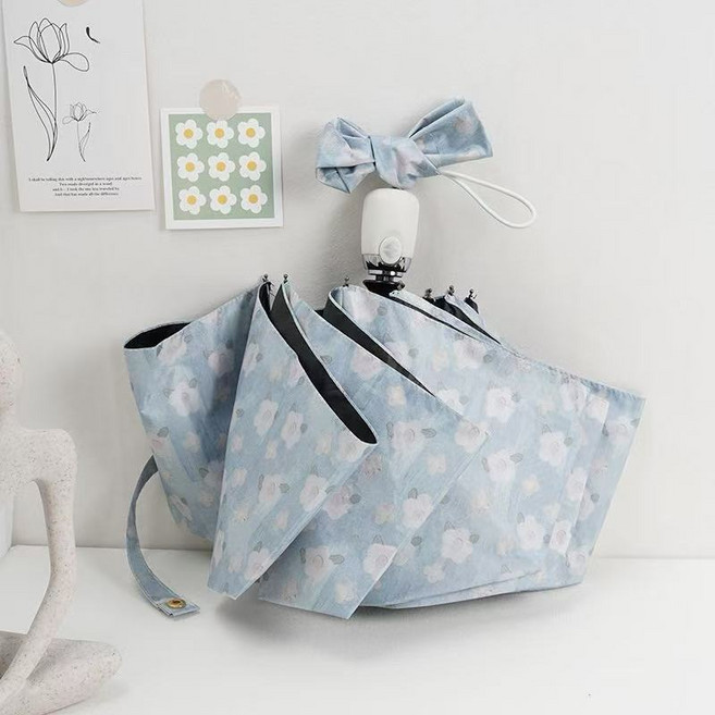 지엠씨 초경량 암막 3단 자동 우양산 자외선 차단 접이식 우산