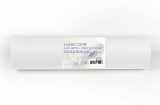 PaperPhant 벌집 크라프트 종이 완충재 포장지 500mm(폭) 85M(길이), 화이트, 1개