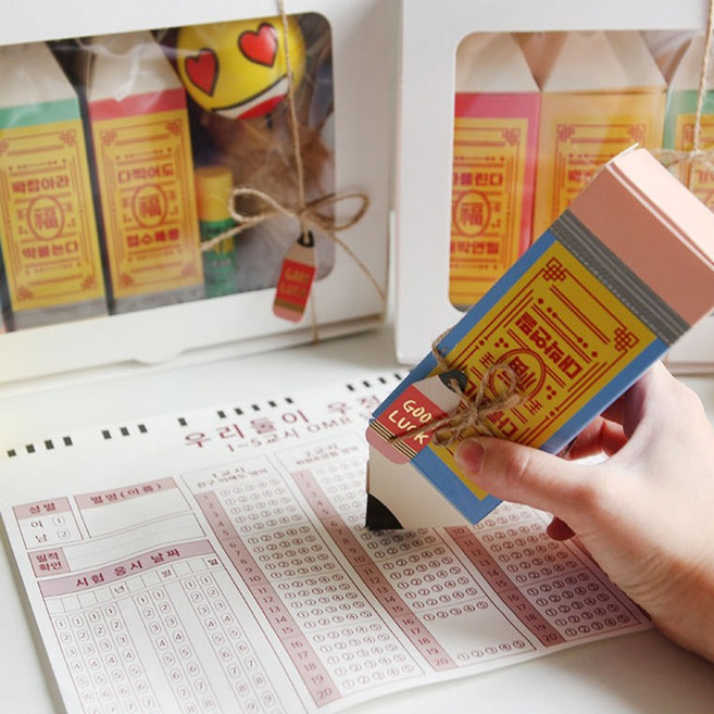 수능 세트 박스 간식 사탕 시험 부적 선물 초콜릿 [행운 응원 공무원 수험생 연필 엿 합격 고3 과자, free