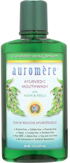 오로미어 아유르베딕 구강청결제 - 불소 무첨가 알코올 천연 비 GMO(16온스) 1팩, 1개 - 쿠팡