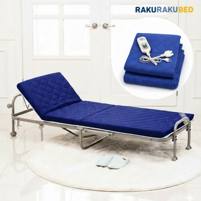 라꾸라꾸 미니침대 온열패드포함 접이식침대 CBK-018N, 다크블루, 라꾸라꾸침대 전동8(온열패드 포함) CBK_008
