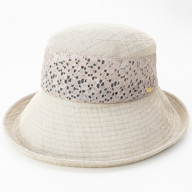 말리온 카라미 꽃레이스 롱 벙거지 모자