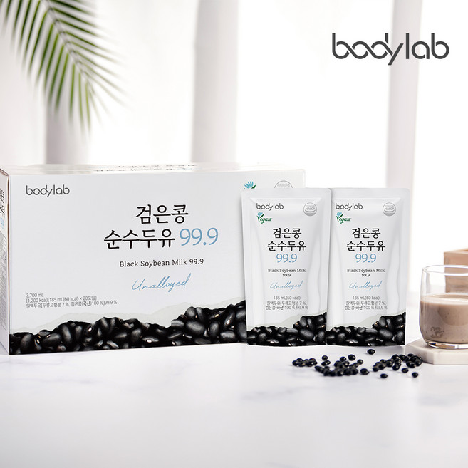 바디랩 검은콩 순수 두유 99.9, 185ml, 40개