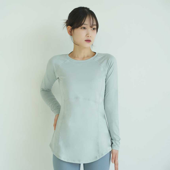 이케이 에어핏 롱디자인 롱슬리브 요가 필라테스 긴팔 티셔츠
