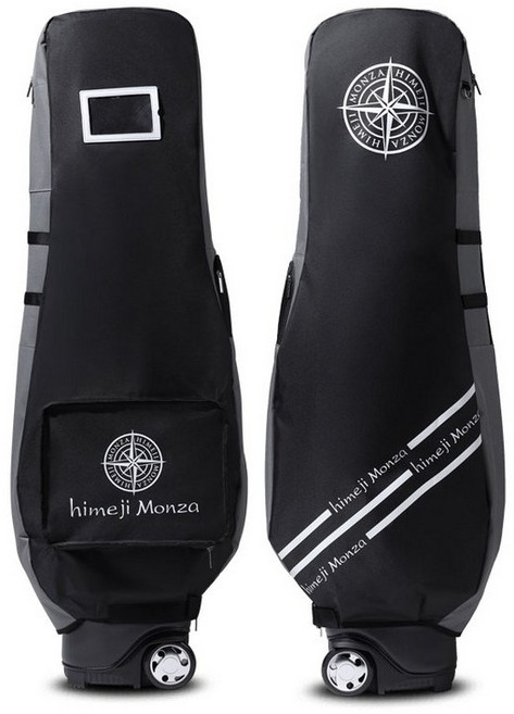 히메지몬자 투어러블 스크래치 방지 골프백 캐디백 방수 항공커버, 블랙그레이