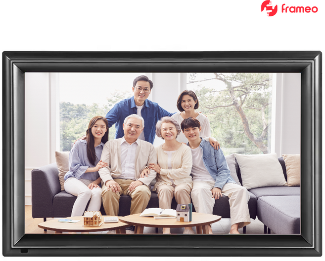 프레미오 대형 디지털 전자 스마트 와이파이 액자 앨범 15.6인치, Black, YM-DF1501