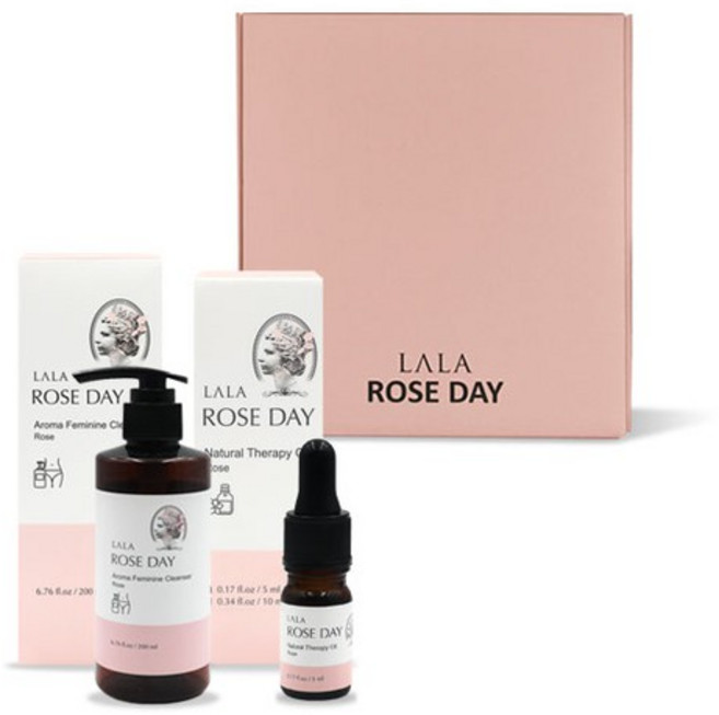 [라라로즈데이] 아로마 이너퍼퓸 5ml+페미닌 여성청결제 선물세트, 1개, 5ml