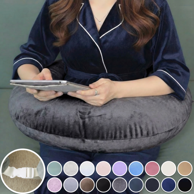 륀레브 어깨편한 대형 18색상 팔 받침 허그 쿠션 독서 학생 성인 침대 스위치 게임 게이밍 리딩 C형 U형 푹신한 북 용 스터디 소파 바나나 초승 달 걸이 베드 받이 솜 포함 의자, 차콜 그레이