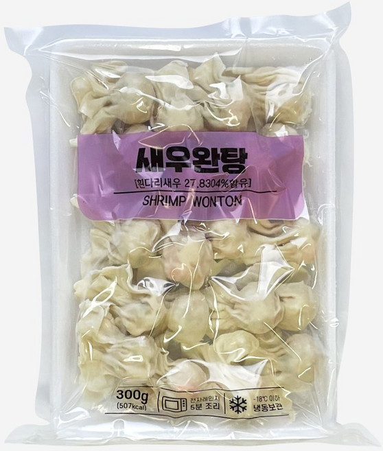 세미원푸드 냉동 새우완탕 새우만두 딤섬 (15g ), 300g, 5개