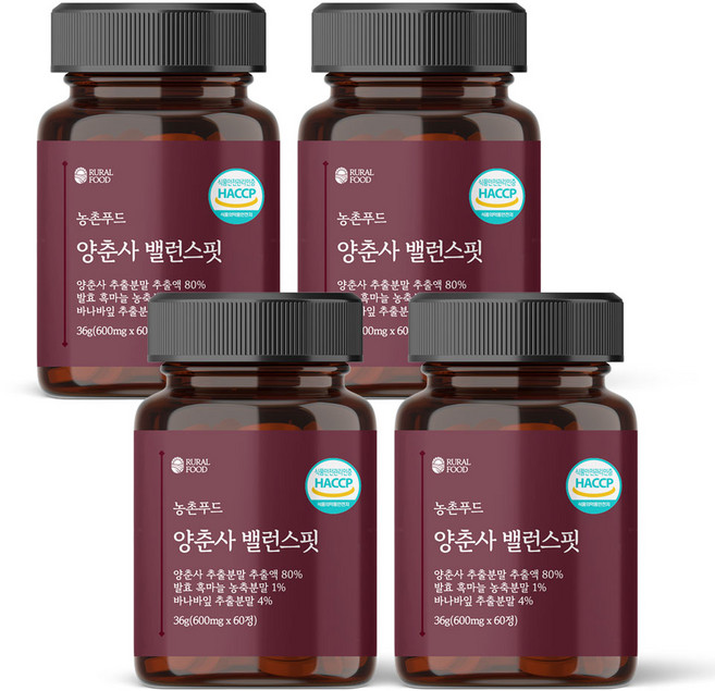 농촌푸드 양춘사 추출물 바나바잎 밸런스핏, 4개, 60정