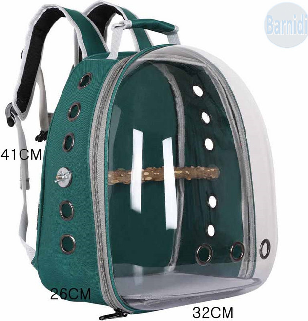 앵무새 새장 중대형 이동장 5color 산책 놀이터 이동가방, 그린, 1개