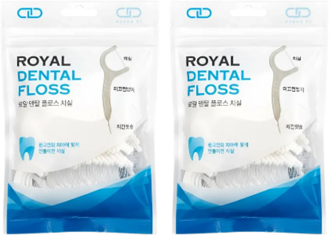 로얄 덴탈 플로스 Y형 치실 80개입, 2개, 9cm