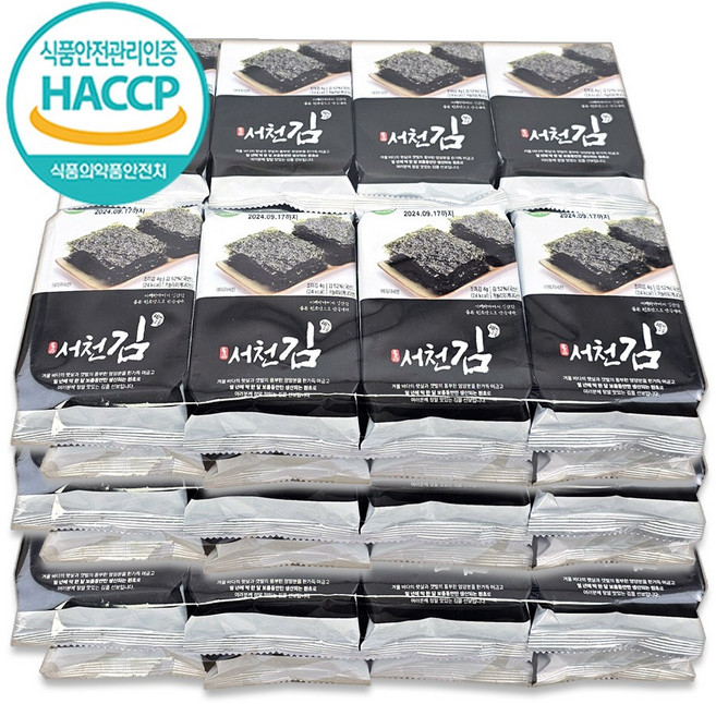HACCP 명품 세번구운 서천김, 48개, 4g