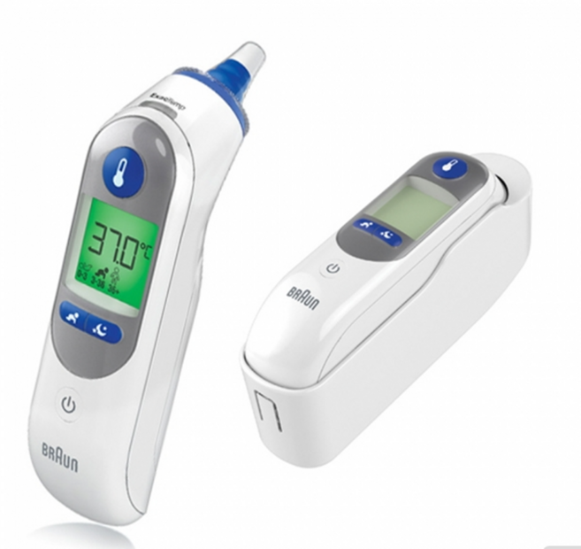 아기 유아 귀체온계 브라운 귓속체온계 6525 귀적외선 체온측정기, 1