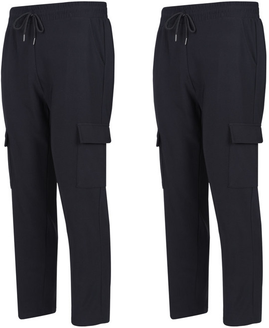 [1+1] 남자 미루나무 봄 가을 간절기 스판 트레이닝 남성 밴딩 트레이닝 추리닝 작업복 팬츠 빅사이즈