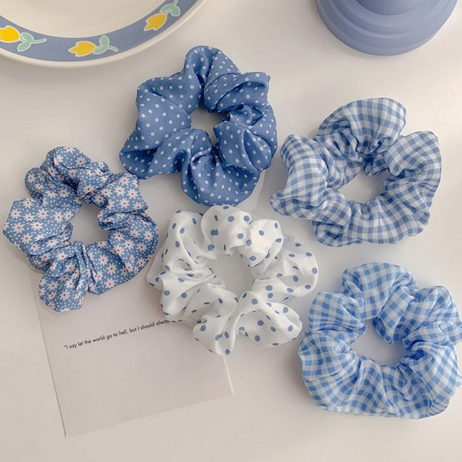 어나더뷰 1165 앨리스 곱창밴드 5종 세트 헤어슈슈 머리끈 헤어 악세사리 스크런치 손목끈 데일리