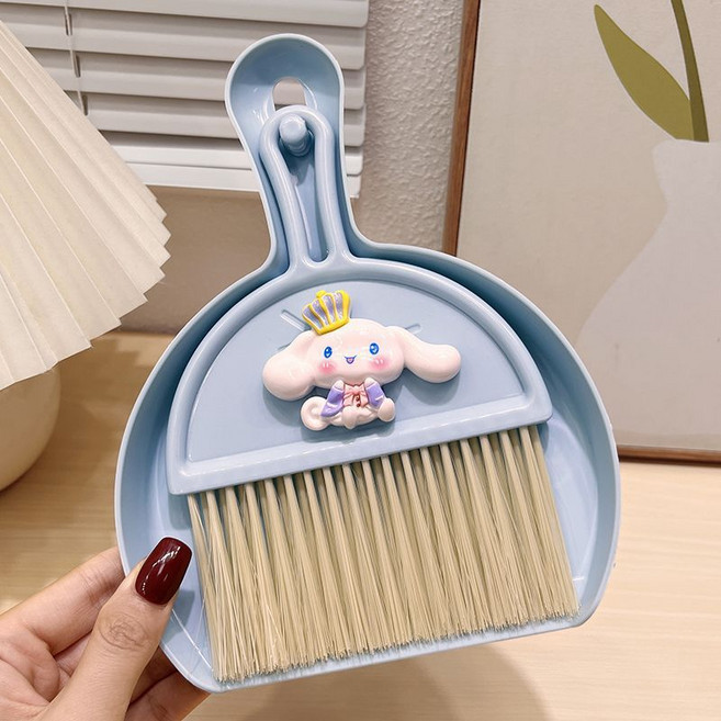 초등 미니 빗자루 세트 학용품 신학기 문구 초등 입학선물 쓰레받기 귀 큰 흰 강아지, 시나, 1개