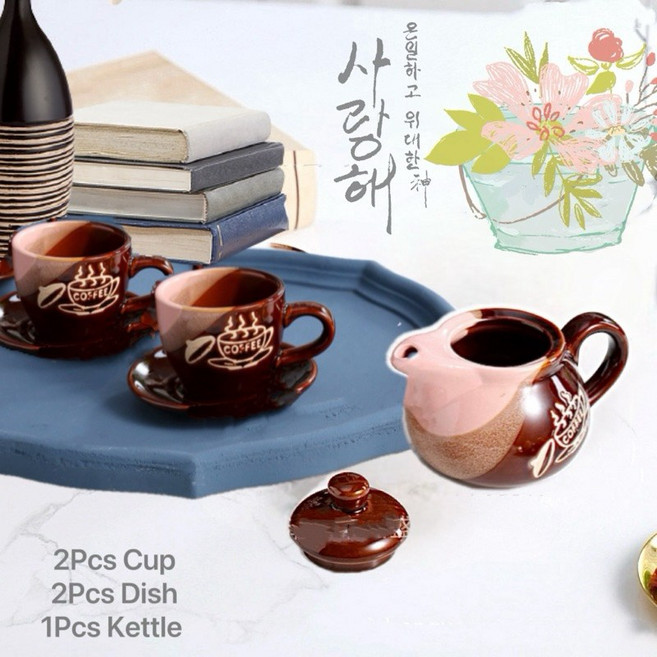 陶瓷茶具下午茶組 享受品茗時光, 2cup杯+2saucer碟雙人粉, 1個