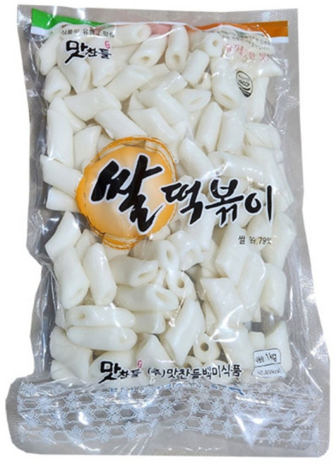 맛찬들 백미 구멍 쌀떡볶이떡, 4개, 1kg