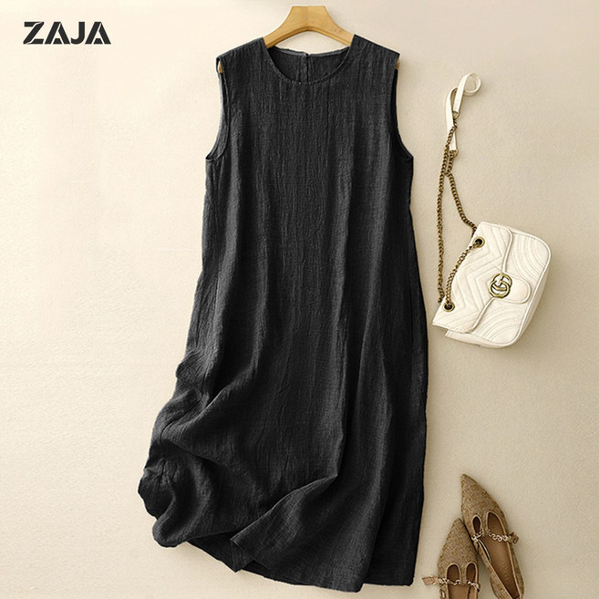ZAJA 여성 여름 빅사이즈 휴양지 롱원피스