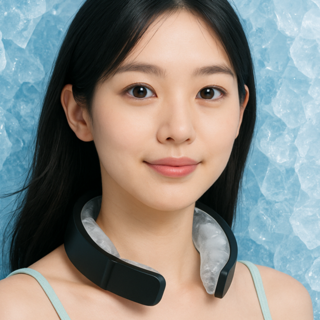 아이스닥터 아이스 와이드 쿨 얼음 넥 쿨러 밴드 목걸이, 쿨 블랙, 1개
