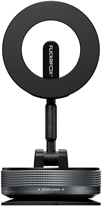 플리커폭스 옥토락 프로(OCTOLOCK PRO) 차량용 맥세이프 휴대폰 거치대 360도 회전 접이식 흡입판 거치대 자석 휴대폰 흡착, 실버, 1개